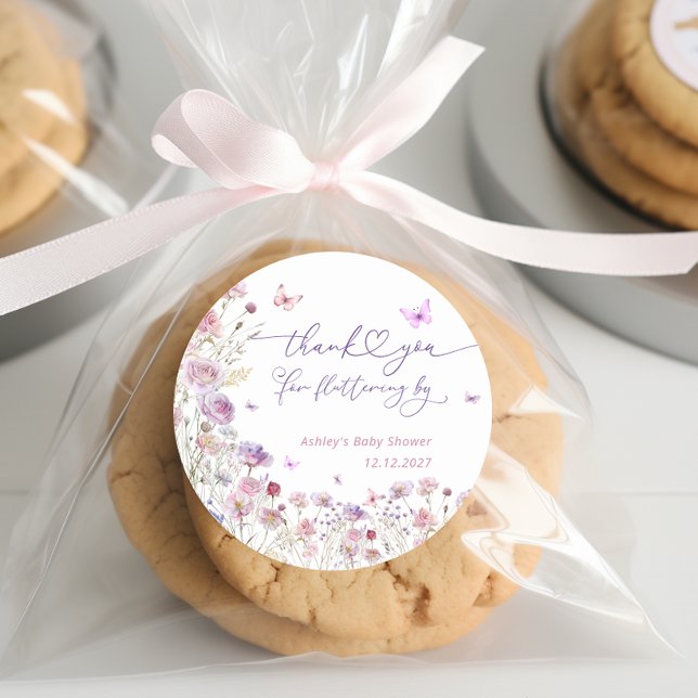 Garden Butterfly Vielen Dank für Ihr Mitgefühl dur Runder Aufkleber (Von Creator hochgeladen)