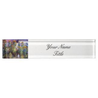 Garden Claude Monet Sommer Sonnenblumen Blume Namensplakette