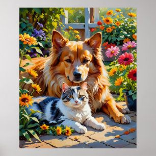 Garden Companies Cat and Dog Poster