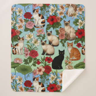 Garden Companions – Floral Cats in Bloom Sherpadecke
