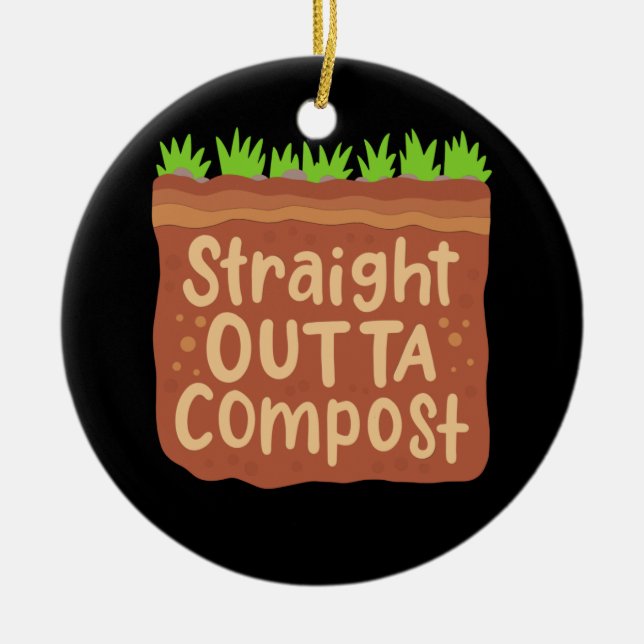 Garden Compost Geschenk Keramik Ornament (Vorne)