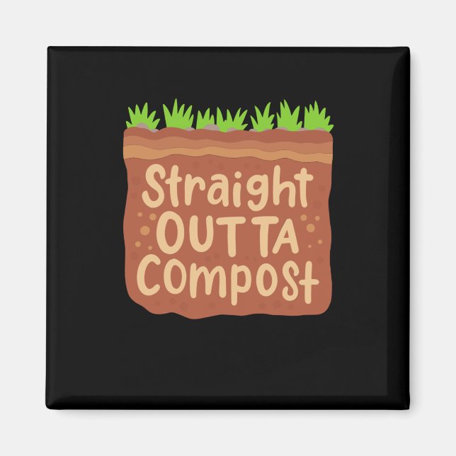 Garden Compost Geschenk Magnet (Vorne)