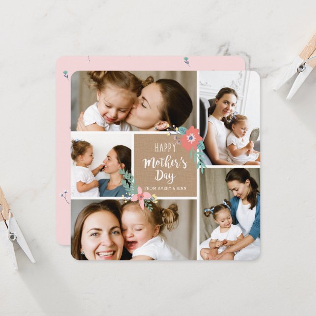 Garden Craft 5 Foto Muttertagskarte Karte (Vorderseite/Rückseite Beispiel)