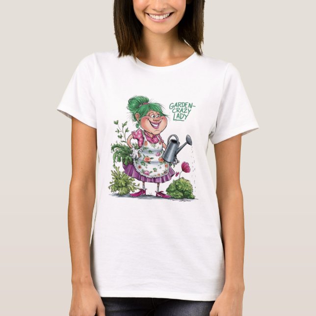 GARDEN-CRAZY LADY T-Shirt (Vorderseite)
