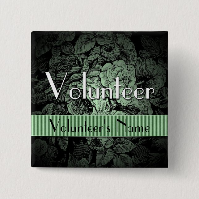 Garden Custom Button: Volunteer Button (Vorderseite)