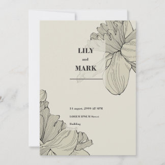 Garden Daffodils Blume. Hintergrund graviert. Einladung