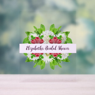 Garden Dahlia Brautparty Acrylschild