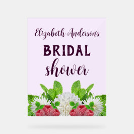 Garden Dahlia Brautparty Acrylschild