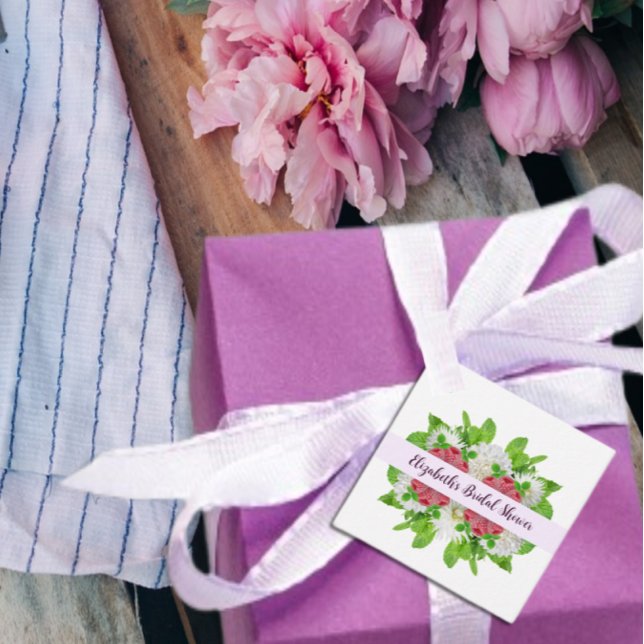 Garden Dahlia Brautparty Geschenkanhänger (Von Creator hochgeladen)