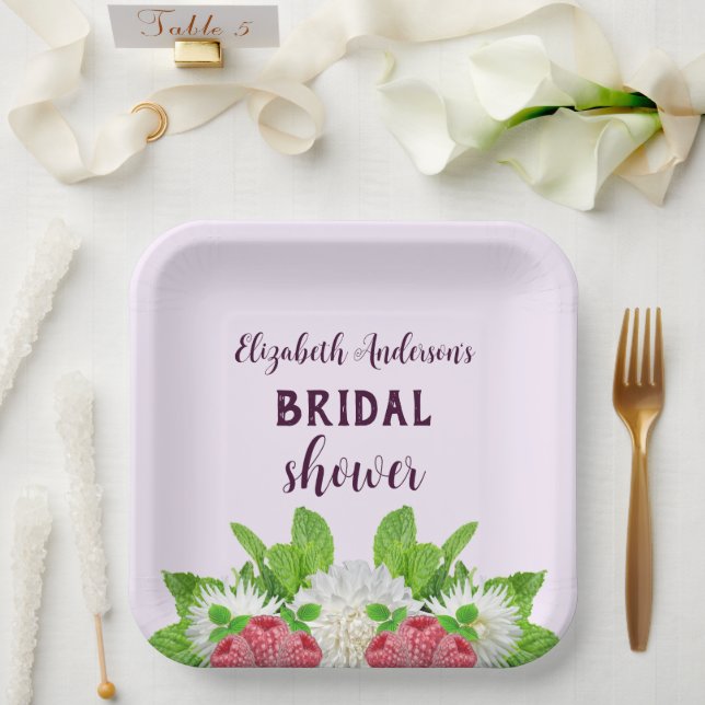 Garden Dahlia Brautparty Pappteller (Hochzeit)
