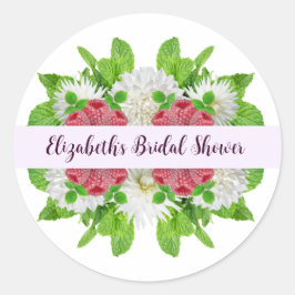 Garden Dahlia Brautparty Runder Aufkleber