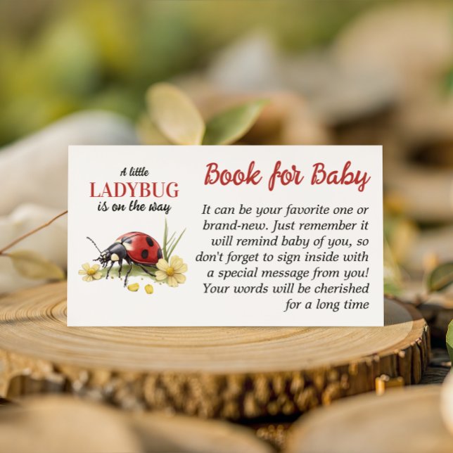 Garden Daisy Little Ladybug Book For Baby Shower Begleitkarte (Von Creator hochgeladen)