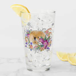 GARDEN DANCE Chow 16 oz Glasdesign vorne & hinten Glas