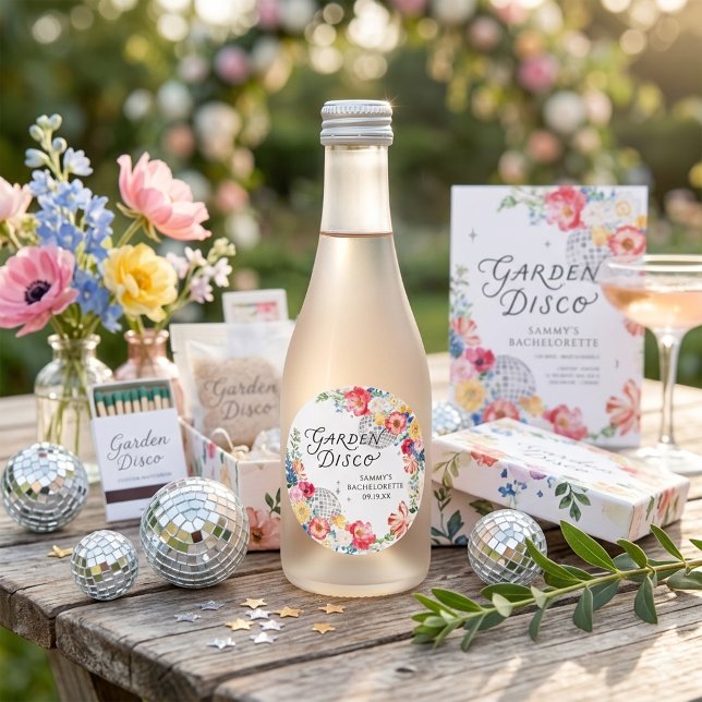 Garden Disco Bachelorette Favor Stickers (Von Creator hochgeladen)