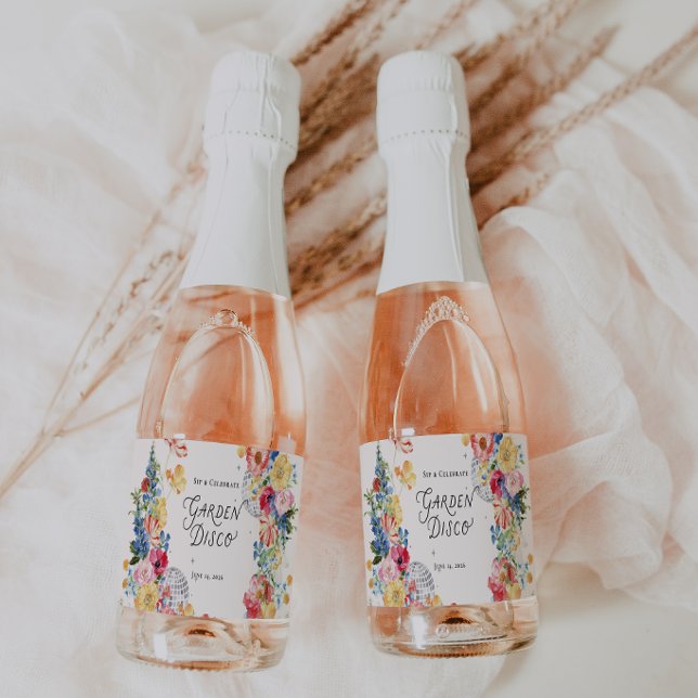 Garden Disco Mini Champagne Bottle Labels (Von Creator hochgeladen)