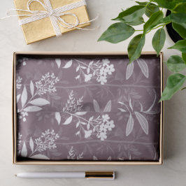 Garden Dream Elegant botanical silhouette - plum Seidenpapier