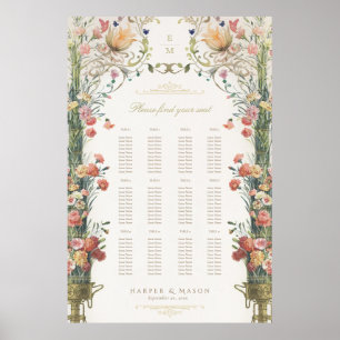 Garden Elegance Blumenzwiebelkarte Poster