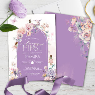 Garden Fairies Little Fairy Erster Geburtstag Einladung