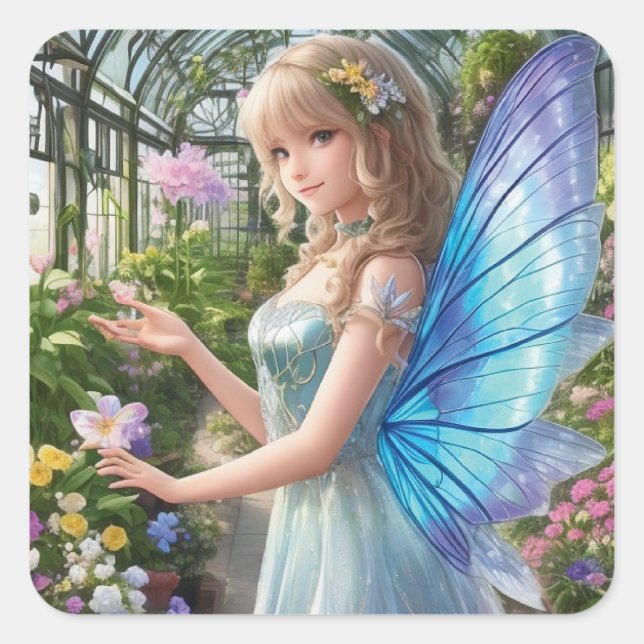 Garden Fairy AI Generated Sticker (Vorderseite)