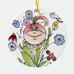 Garden Fairy Folk Keramikornament