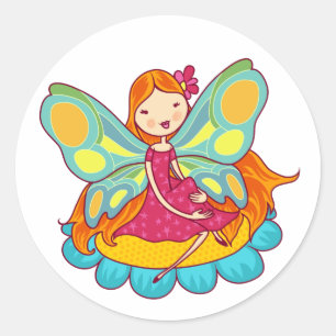 Garden Fairy Runder Aufkleber