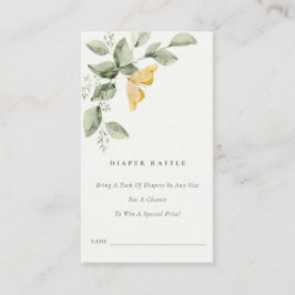 Garden Fauna Butterfly Diaper Raffle Baby Dusche Begleitkarte