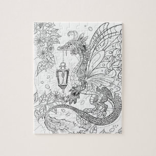 Garden Fee Dragon Farbe Ihr eigenes Rätsel Puzzle