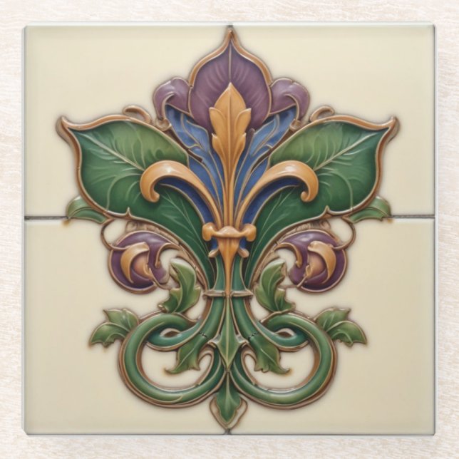 Garden Fleur-de-Lis Untersetzer (Vorderseite)