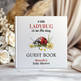 Garden Floral Daisy Little Ladybug Baby Shower Gästebuch