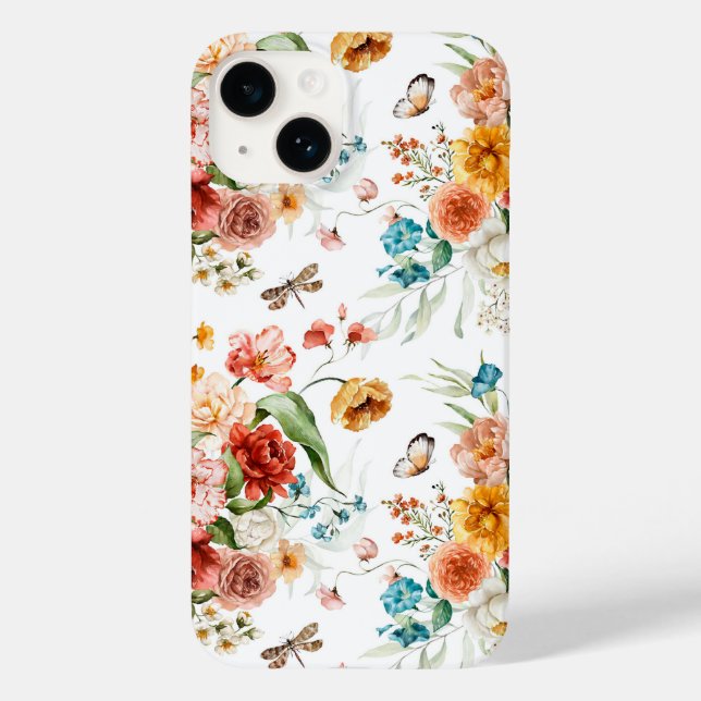 Garden Floral Pattern Case-Mate iPhone Hülle (Rückseite)