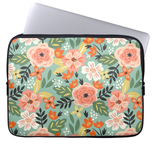 Garden Floral Pattern Laptopschutzhülle (Vorderseite)