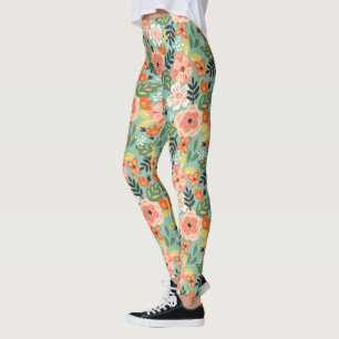 Garden Floral Pattern Leggings
