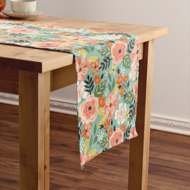 Garden Floral Pattern Mittelgroßer Tischläufer (Beispiel)