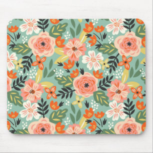 Garden Floral Pattern Mousepad