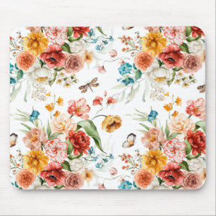 Garden Floral Pattern Mousepad