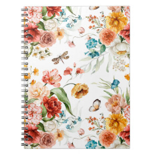 Garden Floral Pattern Notizblock