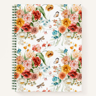 Garden Floral Pattern Notizbuch