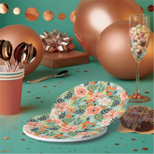 Garden Floral Pattern Pappteller