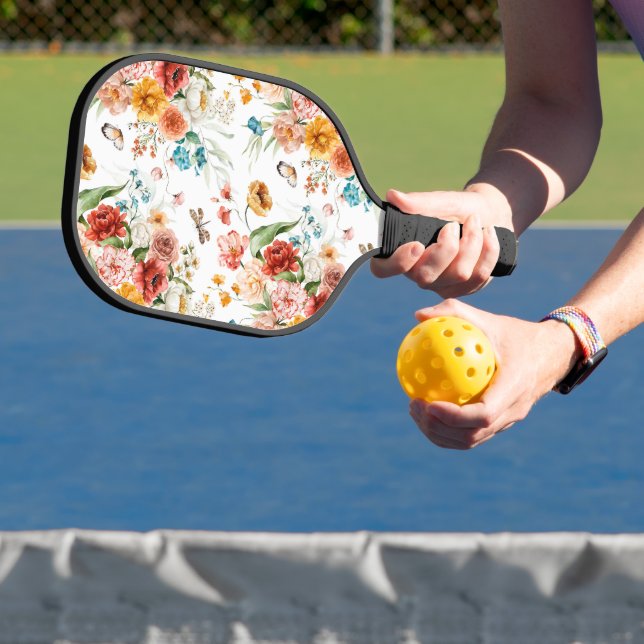 Garden Floral Pattern Pickleball Schläger (InSitu)