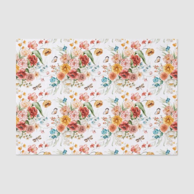 Garden Floral Pattern Seidenpapier (Vorderseite)