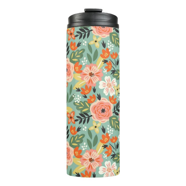 Garden Floral Pattern Thermosbecher (Vorderseite)