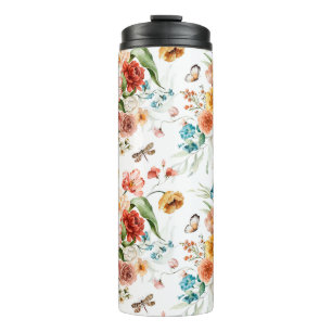Garden Floral Pattern Thermosbecher