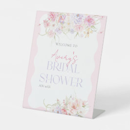 Garden Floral Wildblume Modernes Bridal Willkommen Sockelschild