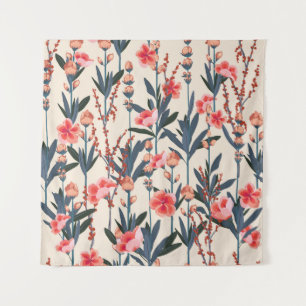 Garden Florals: Tropical Botanical Vintag Wandteppich