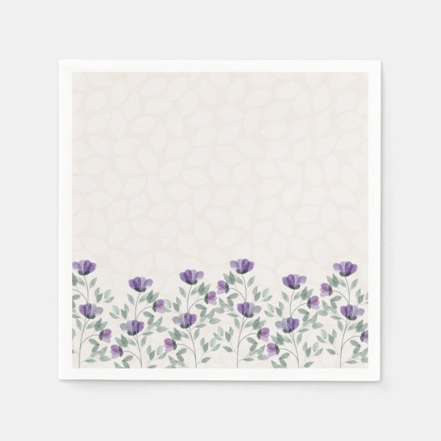 Garden Flowers on Napkins Serviette (Vorderseite)