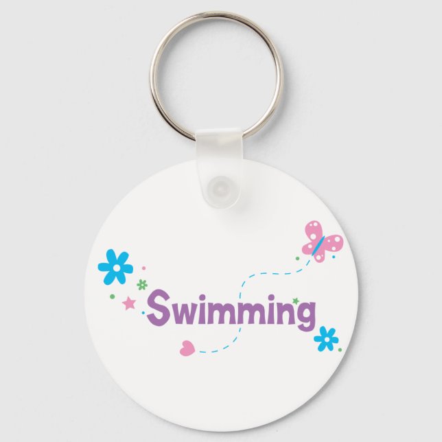 Garden Flutter Schwimmen Schlüsselanhänger (Vorderseite)