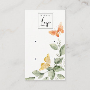 Garden Foliage Butterfly Logo Stuck Earring Displa Visitenkarte