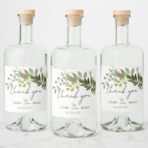 Garden Foliage Grüne Reben Hochzeit Vielen Dank