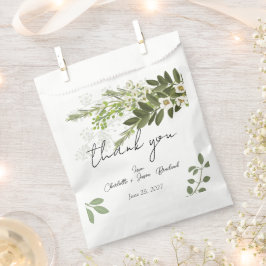 Garden Foliage Grüne Reben Hochzeit Vielen Dank Geschenktütchen