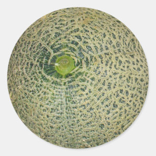 Garden Fresh Cantaloupe Runder Aufkleber